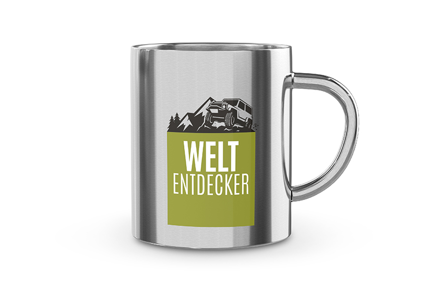 Edelstahl Thermobecher Tasse "Welt Entdecker", 538619, 4027268285815