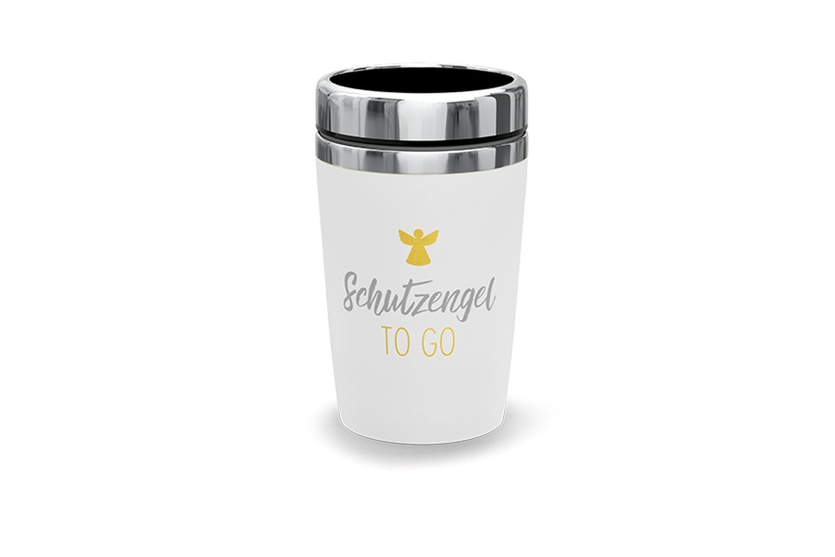 Geschenk für Dich Coffee Tee to go Thermobecher Outdoor Camping-Becher Engel "Schutzengel to go", 388655, 4027268266210
