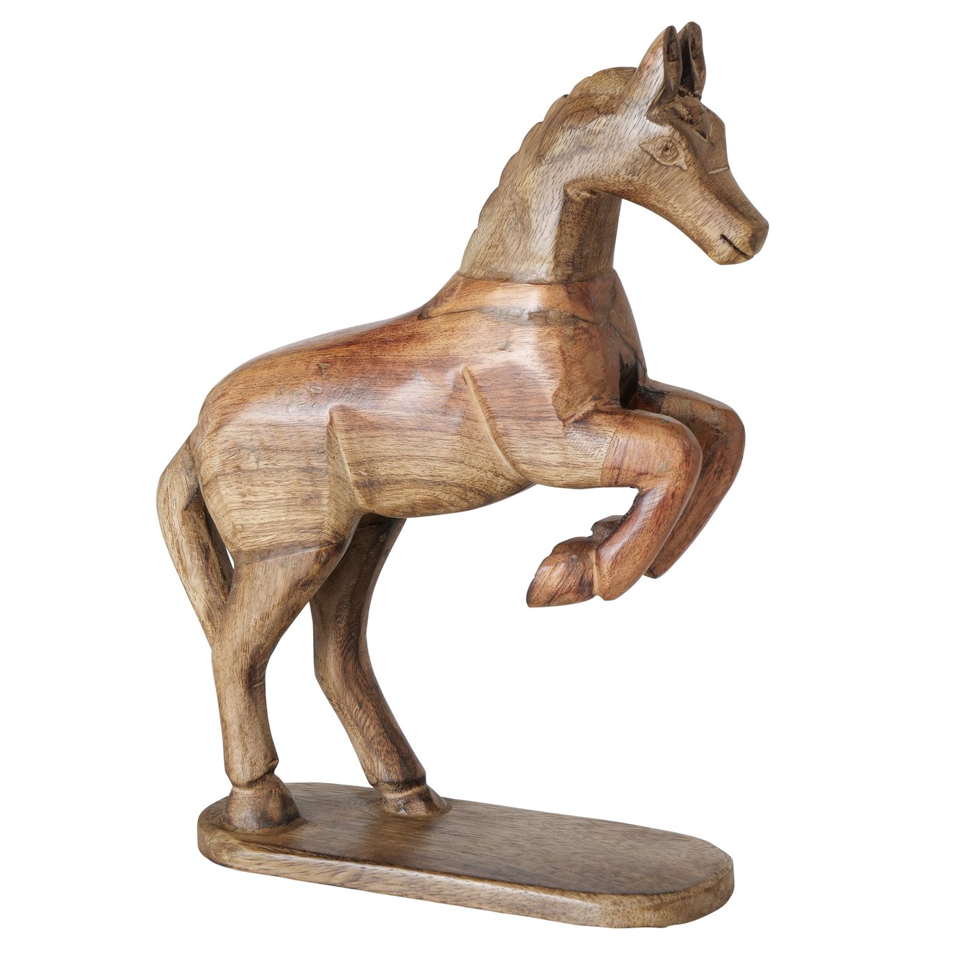 Deko Figur Pferd "Tiziano" aus Mangoholz, Pferdefigur, H30cm, 2015965, 4020607947733, Boltze, steigendes Pferd