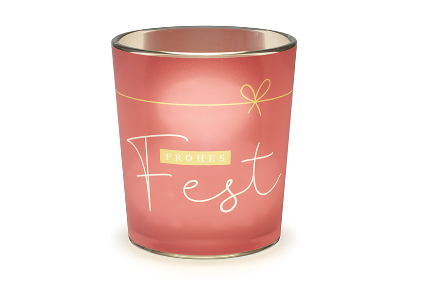 Windlicht Kerzenglas mit Botschaft "Frohes Fest" Cosy Christmas, 4027268322503, 640198, Geschenk für Dich :-) Online Shop Malou❤️