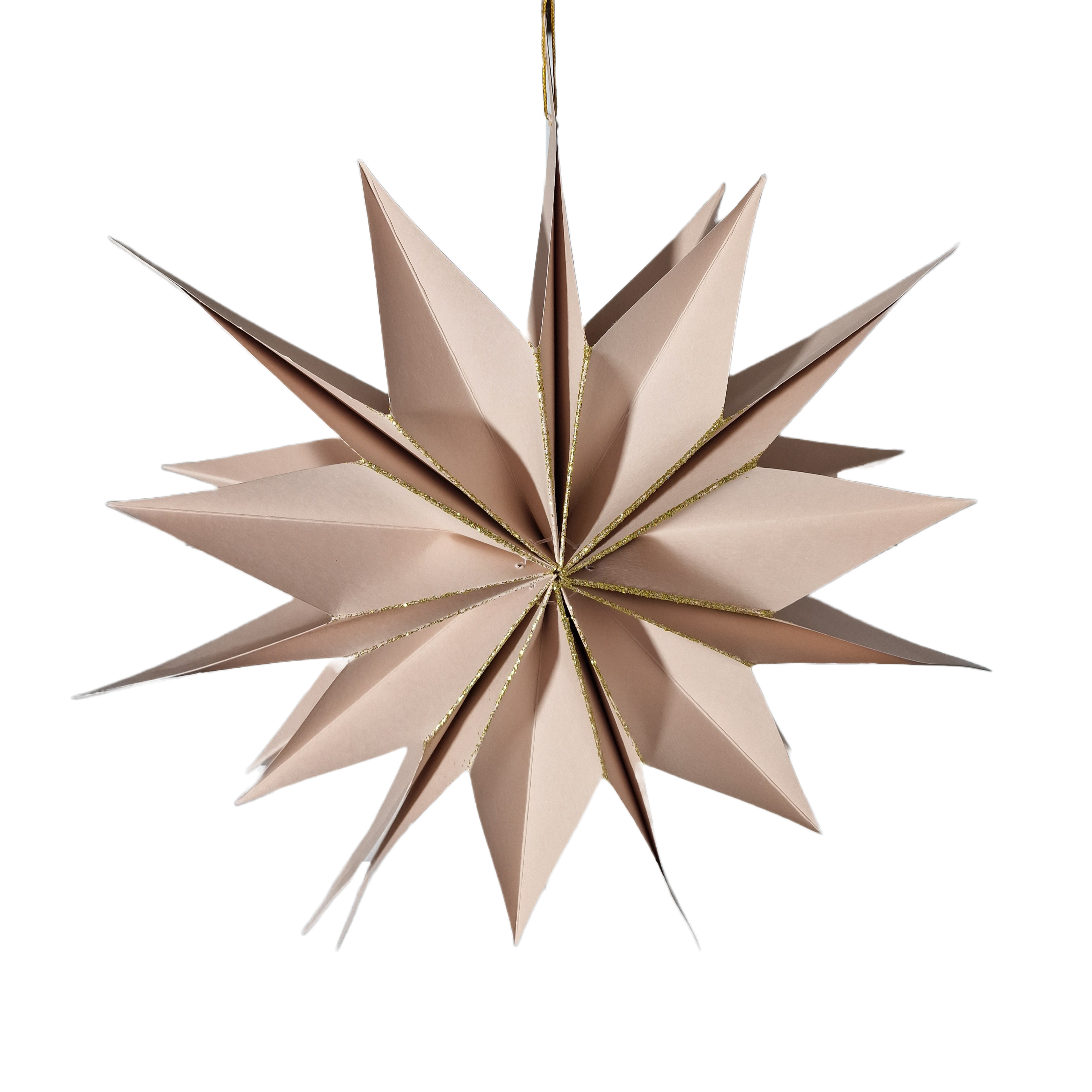 Dekoanhänger Papierstern Faltstern mit Magnetverschluss Stern "Flocke" rosa D30cm, 2019166, 4020607994195, Boltze xmas, Weihnachtsstern 