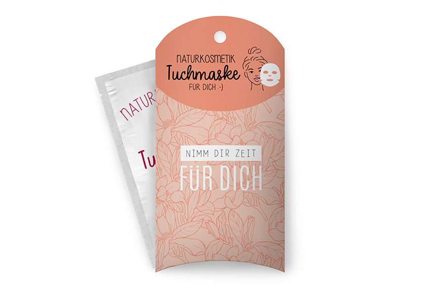 Geschenk für Dich Naturkosmetik Tuchmaske Gesichtsmaske "Nimm Dir Zeit für Dich" Relax, 117393, 4027268319657