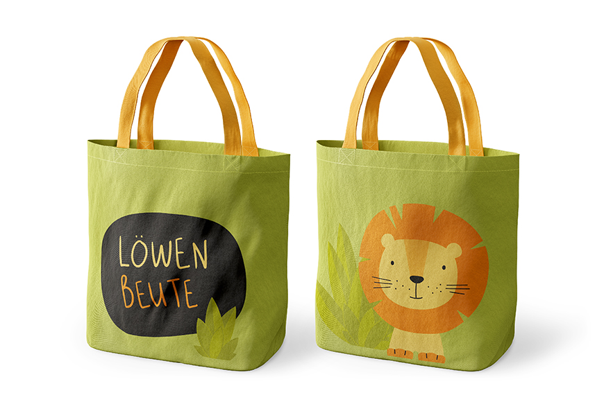 Geschenk für Dich Kinder Shopper "Löwen-Beute" Kindertasche Shopping Bag, 397334, 4027268324798