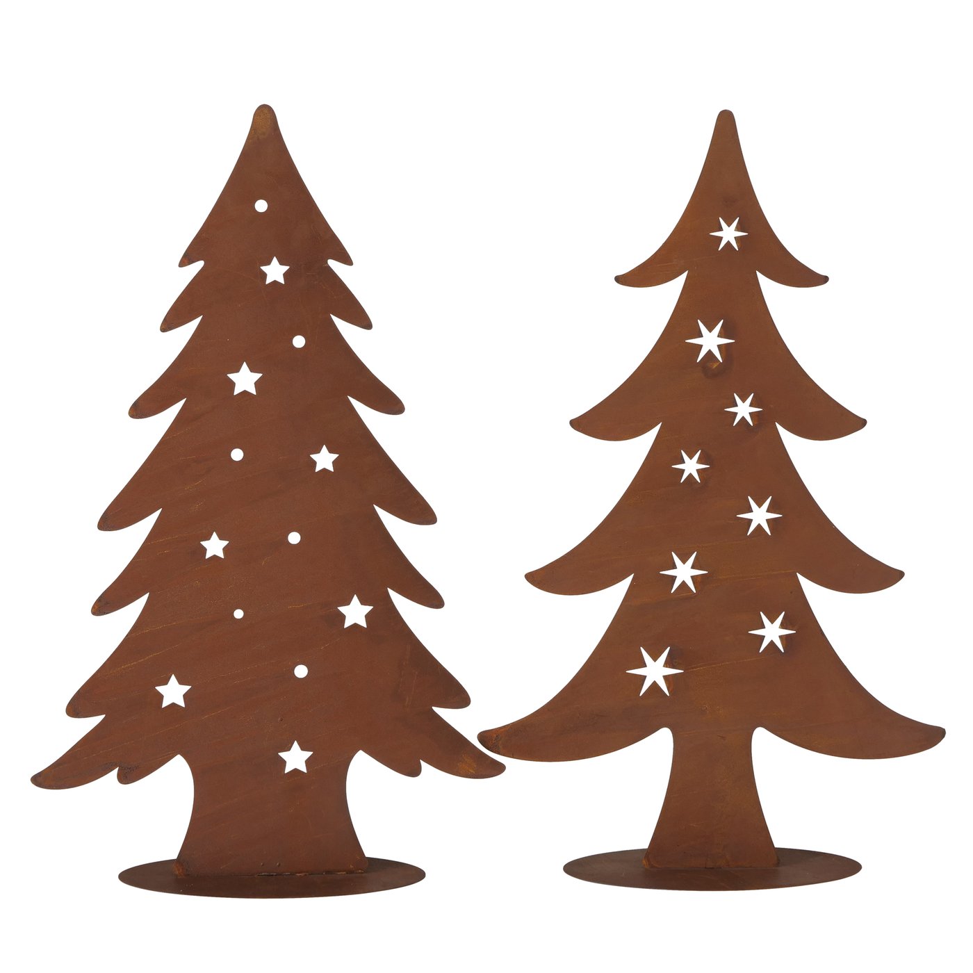 Metall Aufsteller Weihnachtsbaum Tanne Edelrost - H75cm, 2014316, 4020607920767