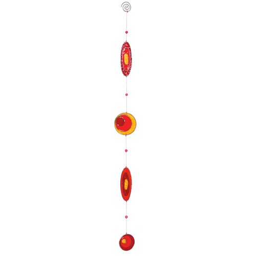Trends Suncatcher Kette orange gelb rot, Länge 72 cm, Windspiel, Girlande, Sonnenfänger, 109127, 4046833109127