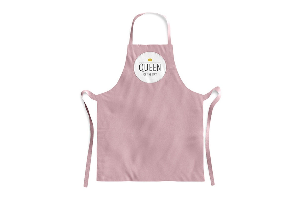 Küchenschürze pink mit Spruch "Queen of the Day", 398643, 4027268273942